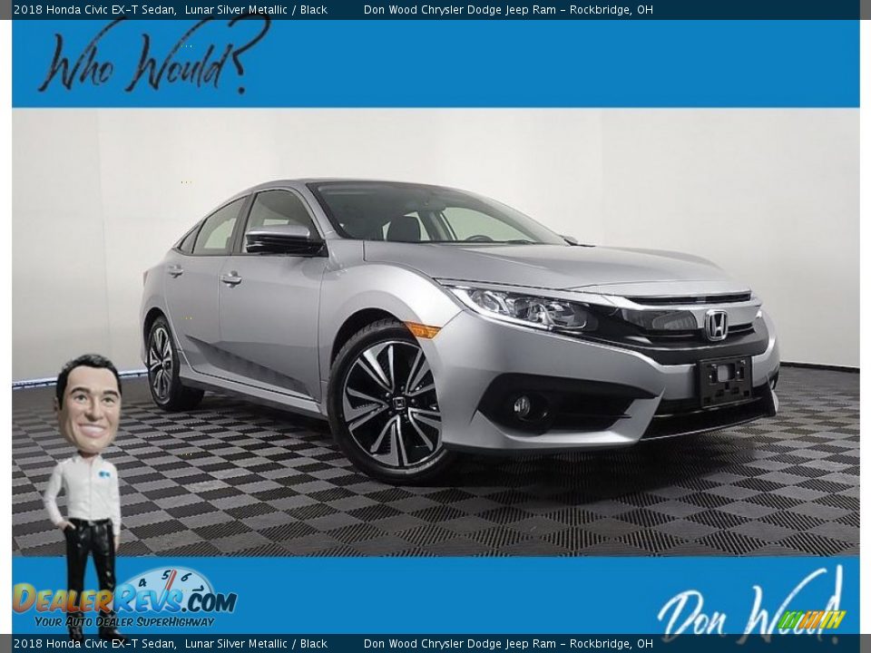 2018 Honda Civic EX-T Sedan Lunar Silver Metallic / Black Photo #1