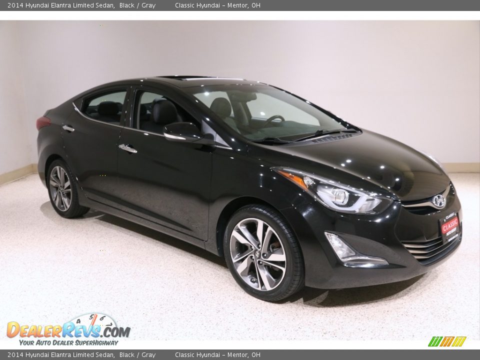2014 Hyundai Elantra Limited Sedan Black / Gray Photo #1