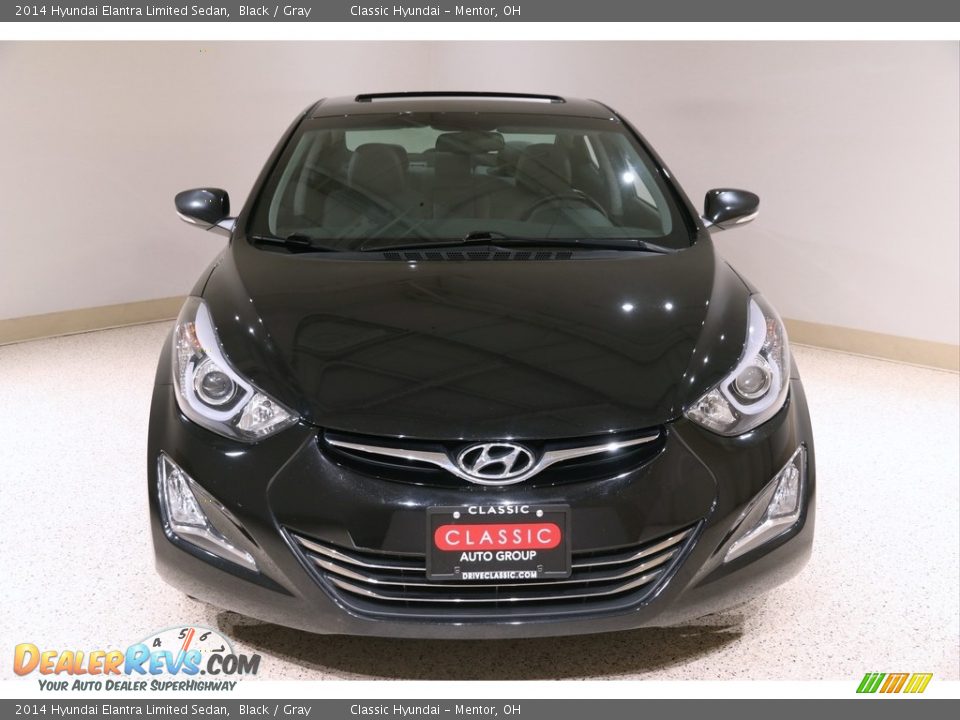 2014 Hyundai Elantra Limited Sedan Black / Gray Photo #2