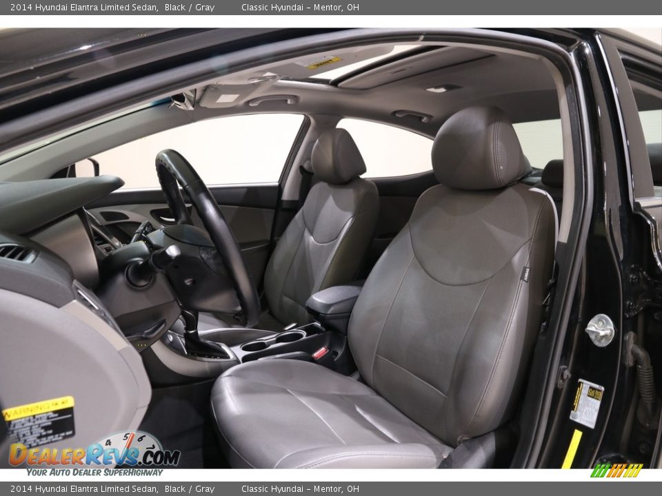 2014 Hyundai Elantra Limited Sedan Black / Gray Photo #5