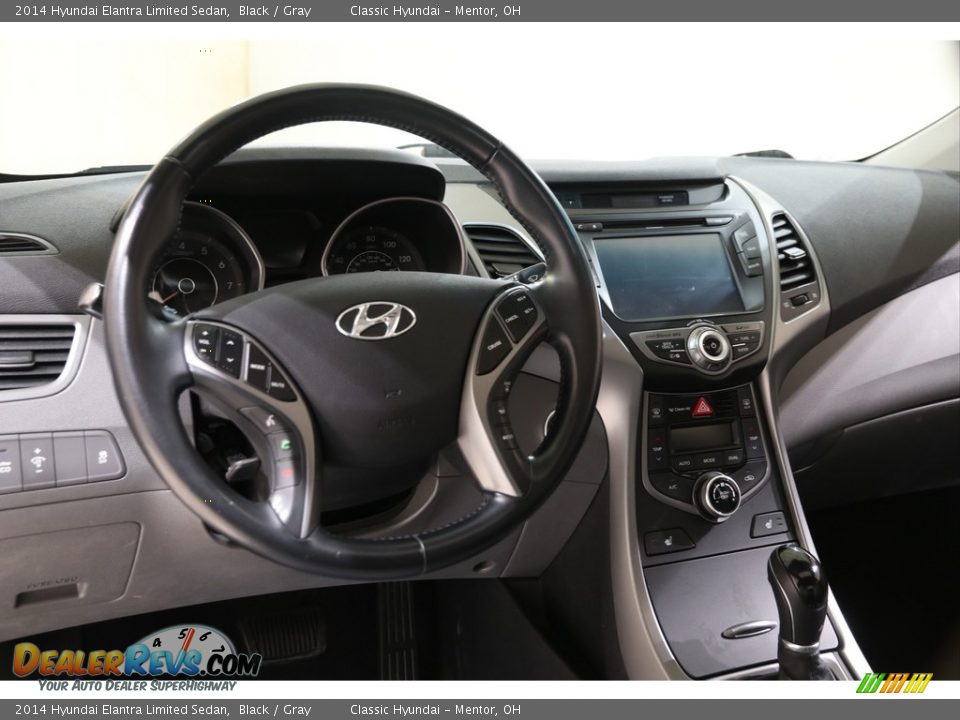 2014 Hyundai Elantra Limited Sedan Black / Gray Photo #6