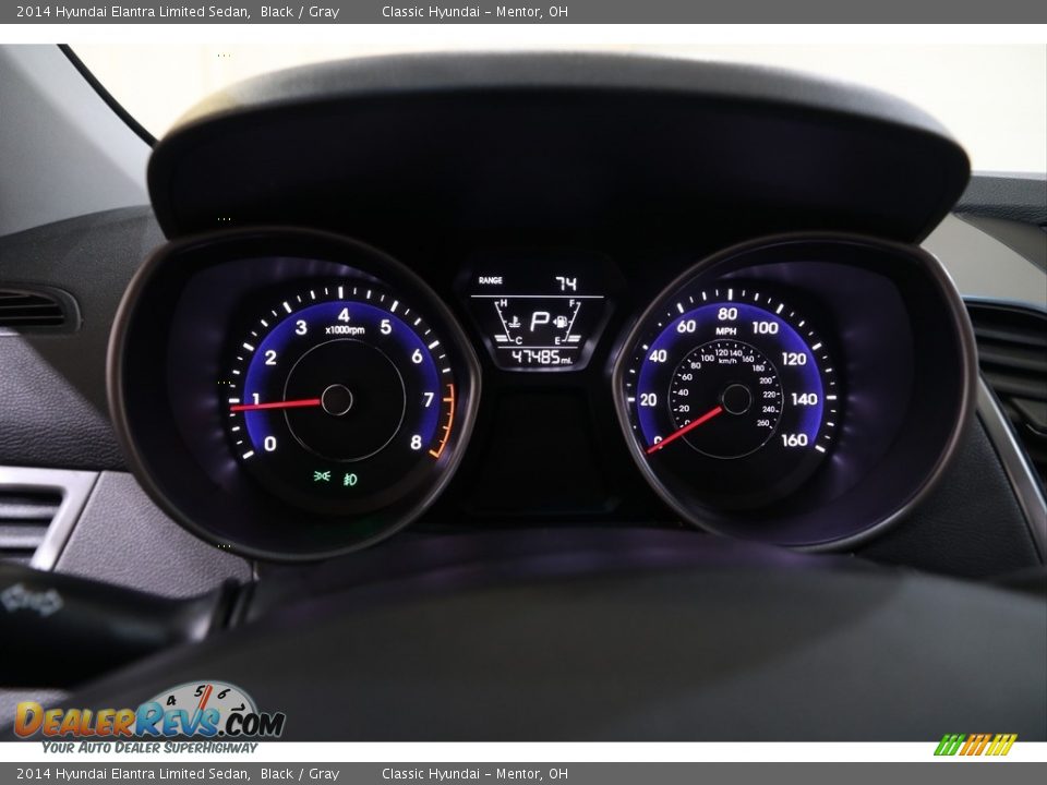2014 Hyundai Elantra Limited Sedan Black / Gray Photo #8