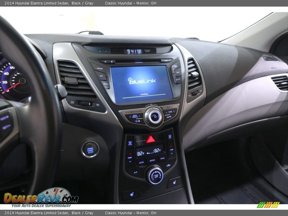 2014 Hyundai Elantra Limited Sedan Black / Gray Photo #9