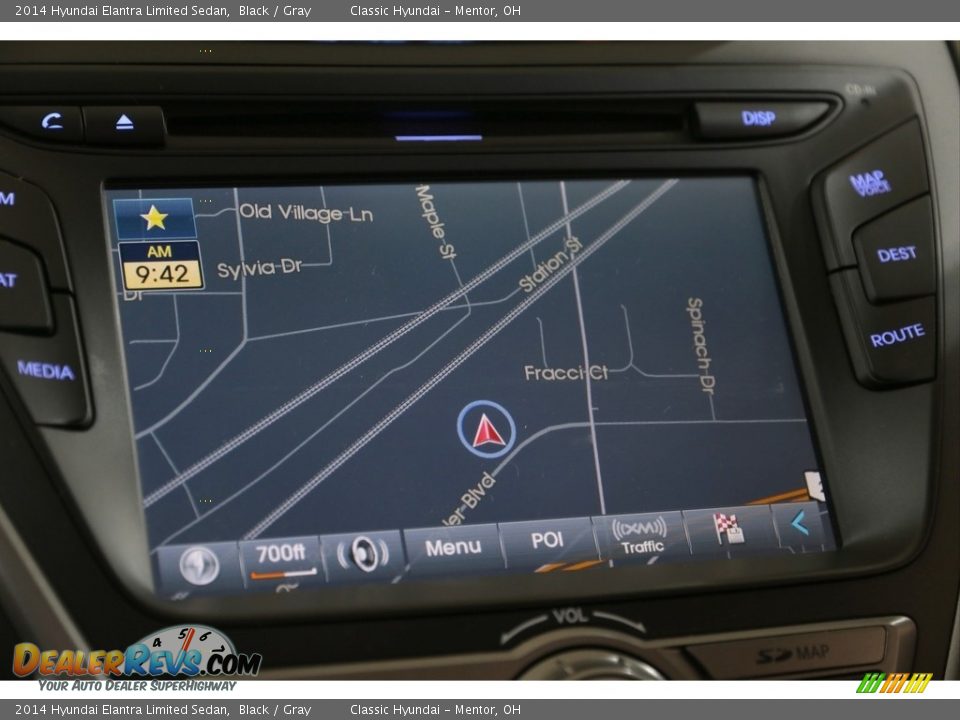2014 Hyundai Elantra Limited Sedan Black / Gray Photo #10