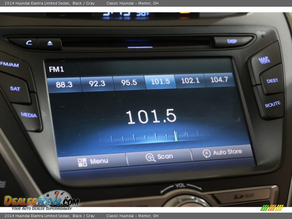 2014 Hyundai Elantra Limited Sedan Black / Gray Photo #12
