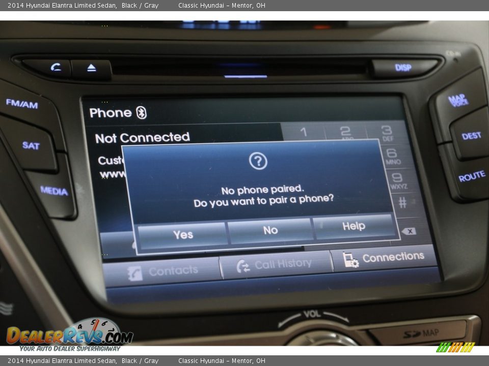 2014 Hyundai Elantra Limited Sedan Black / Gray Photo #15