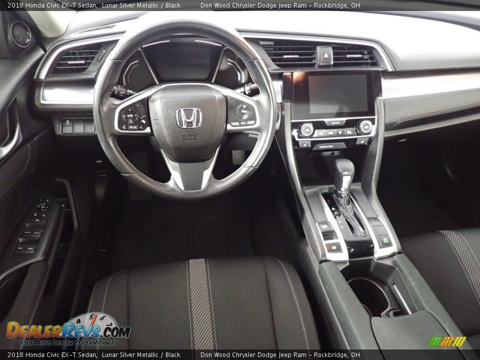 2018 Honda Civic EX-T Sedan Lunar Silver Metallic / Black Photo #27