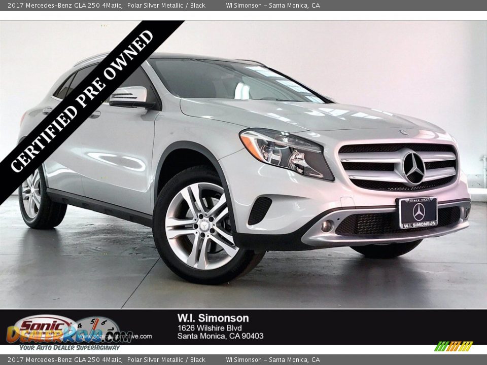 2017 Mercedes-Benz GLA 250 4Matic Polar Silver Metallic / Black Photo #1