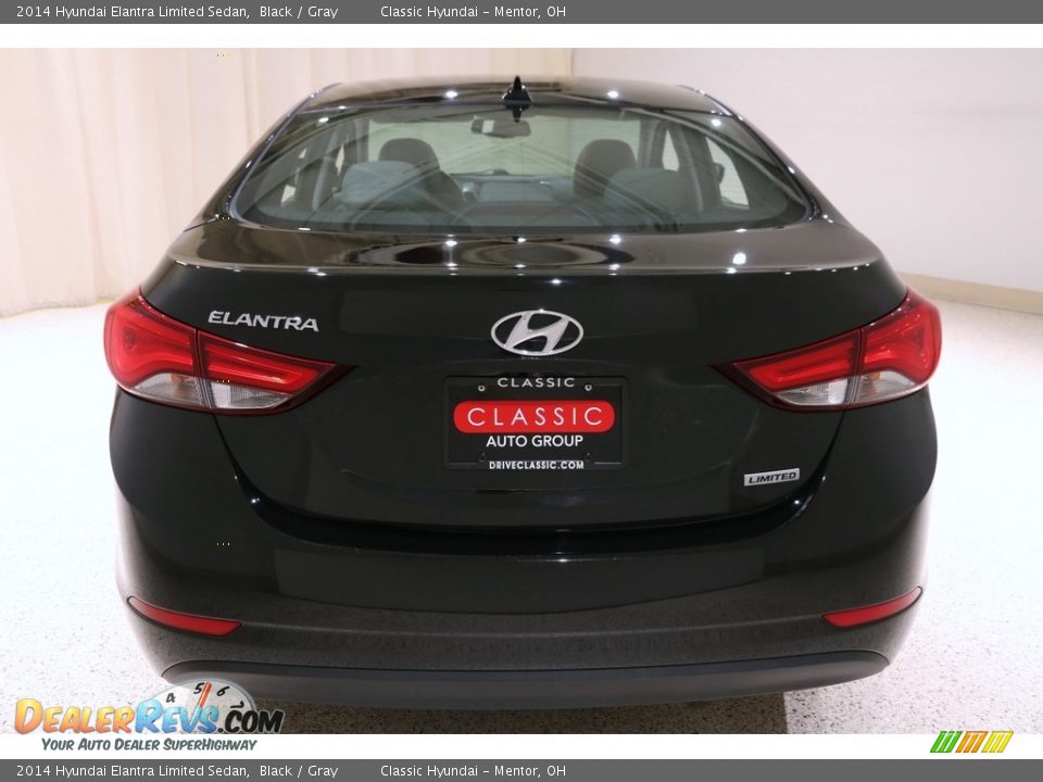 2014 Hyundai Elantra Limited Sedan Black / Gray Photo #22