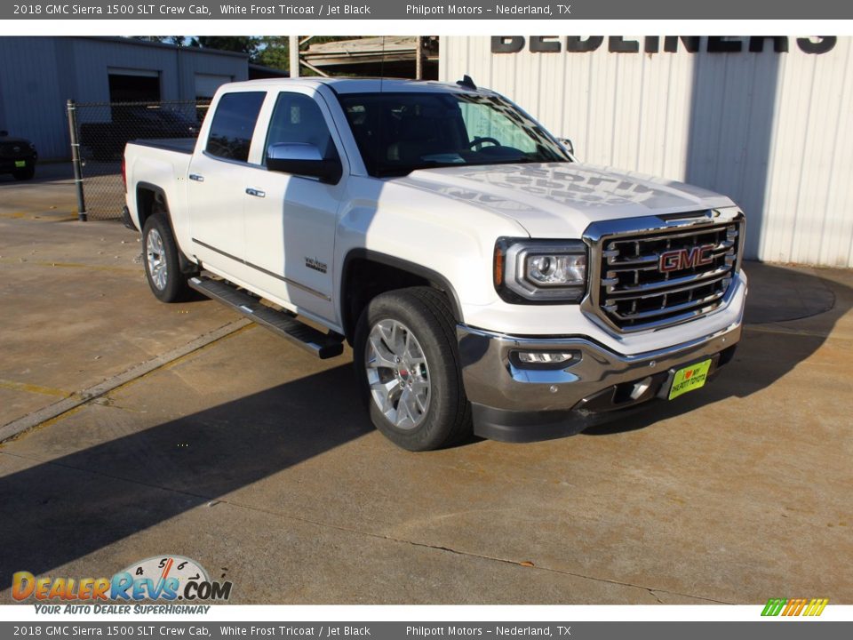 2018 GMC Sierra 1500 SLT Crew Cab White Frost Tricoat / Jet Black Photo #2