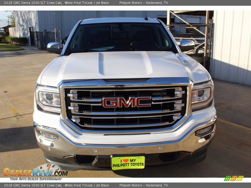 2018 GMC Sierra 1500 SLT Crew Cab White Frost Tricoat / Jet Black Photo #3