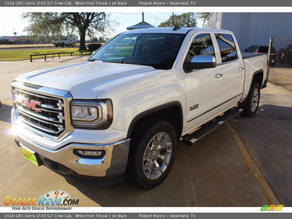 2018 GMC Sierra 1500 SLT Crew Cab White Frost Tricoat / Jet Black Photo #4