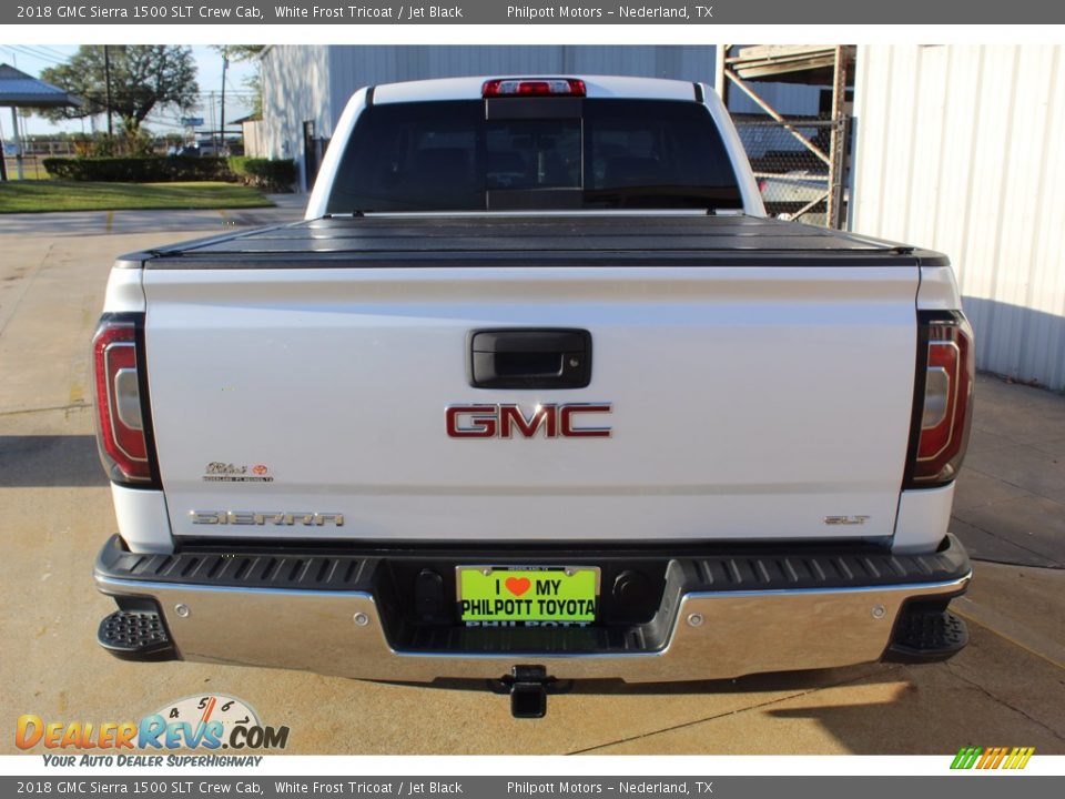 2018 GMC Sierra 1500 SLT Crew Cab White Frost Tricoat / Jet Black Photo #7