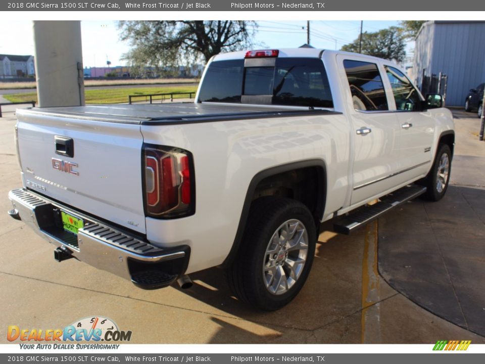 2018 GMC Sierra 1500 SLT Crew Cab White Frost Tricoat / Jet Black Photo #8