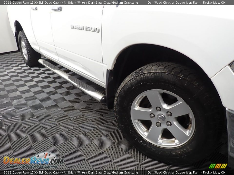 2012 Dodge Ram 1500 SLT Quad Cab 4x4 Bright White / Dark Slate Gray/Medium Graystone Photo #3