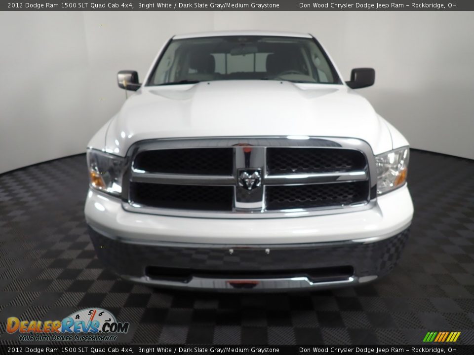 2012 Dodge Ram 1500 SLT Quad Cab 4x4 Bright White / Dark Slate Gray/Medium Graystone Photo #4