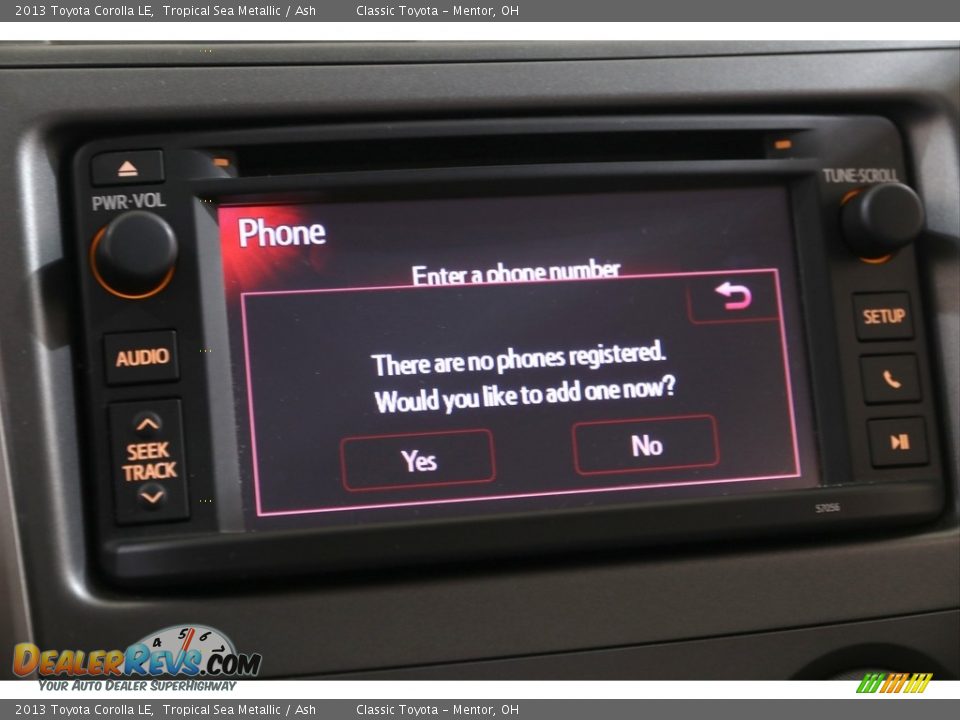 2013 Toyota Corolla LE Tropical Sea Metallic / Ash Photo #14