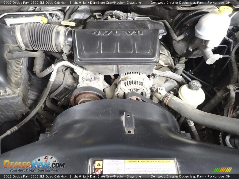 2012 Dodge Ram 1500 SLT Quad Cab 4x4 Bright White / Dark Slate Gray/Medium Graystone Photo #6