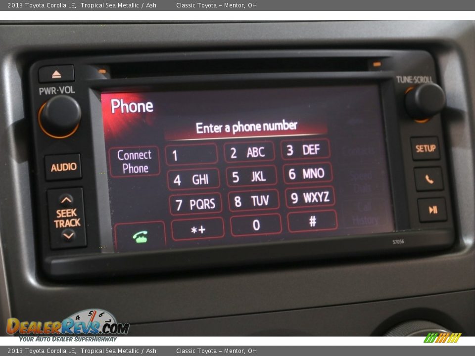 2013 Toyota Corolla LE Tropical Sea Metallic / Ash Photo #15