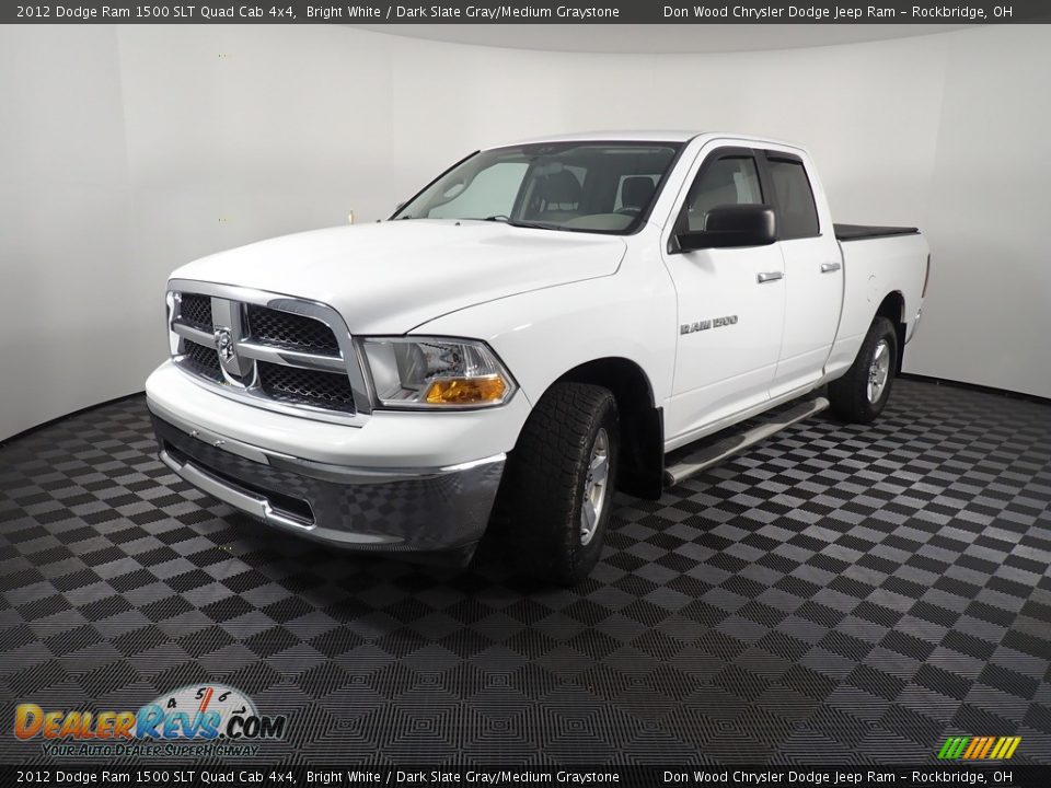 2012 Dodge Ram 1500 SLT Quad Cab 4x4 Bright White / Dark Slate Gray/Medium Graystone Photo #7
