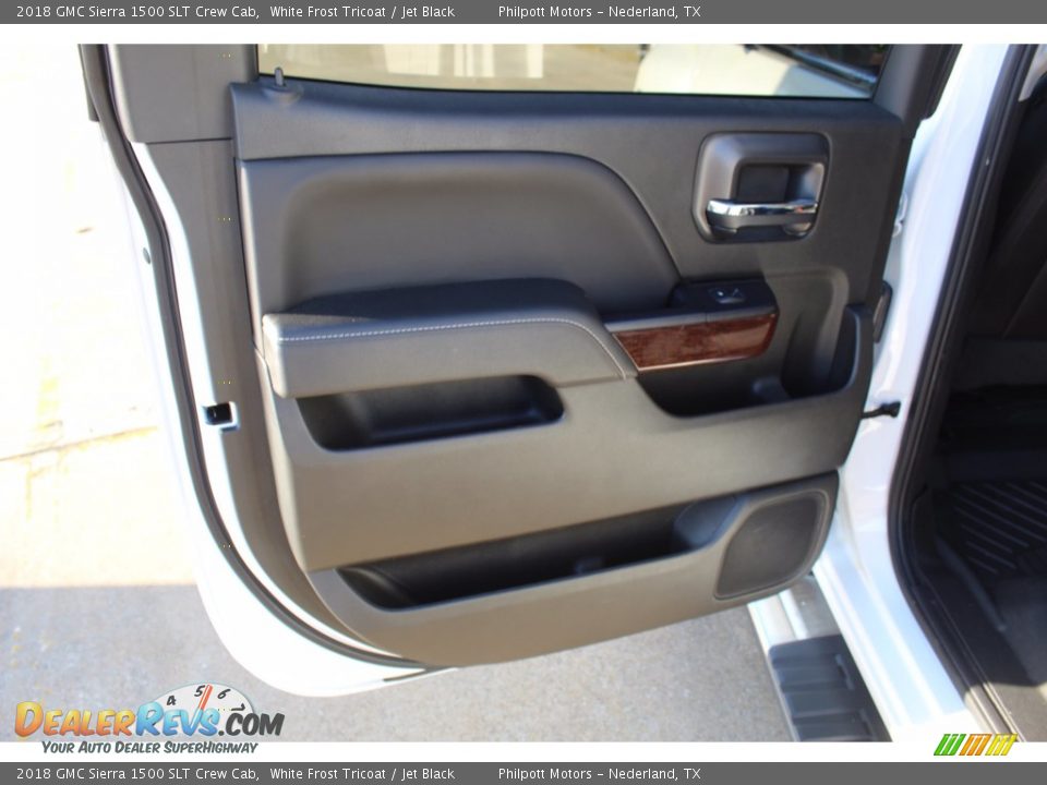 2018 GMC Sierra 1500 SLT Crew Cab White Frost Tricoat / Jet Black Photo #18