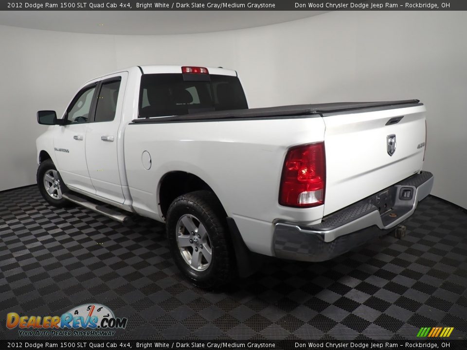2012 Dodge Ram 1500 SLT Quad Cab 4x4 Bright White / Dark Slate Gray/Medium Graystone Photo #10