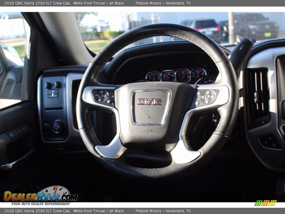 2018 GMC Sierra 1500 SLT Crew Cab White Frost Tricoat / Jet Black Photo #21