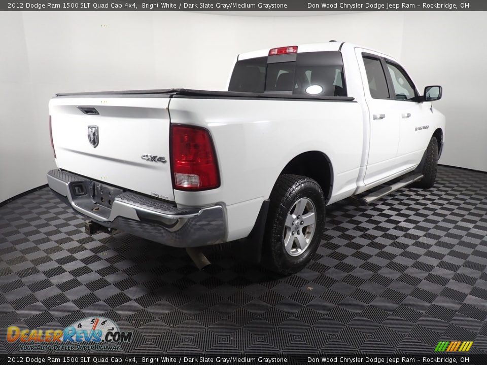 2012 Dodge Ram 1500 SLT Quad Cab 4x4 Bright White / Dark Slate Gray/Medium Graystone Photo #15