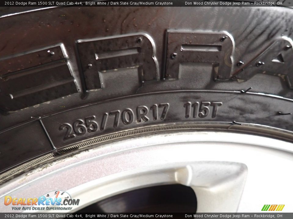 2012 Dodge Ram 1500 SLT Quad Cab 4x4 Bright White / Dark Slate Gray/Medium Graystone Photo #17