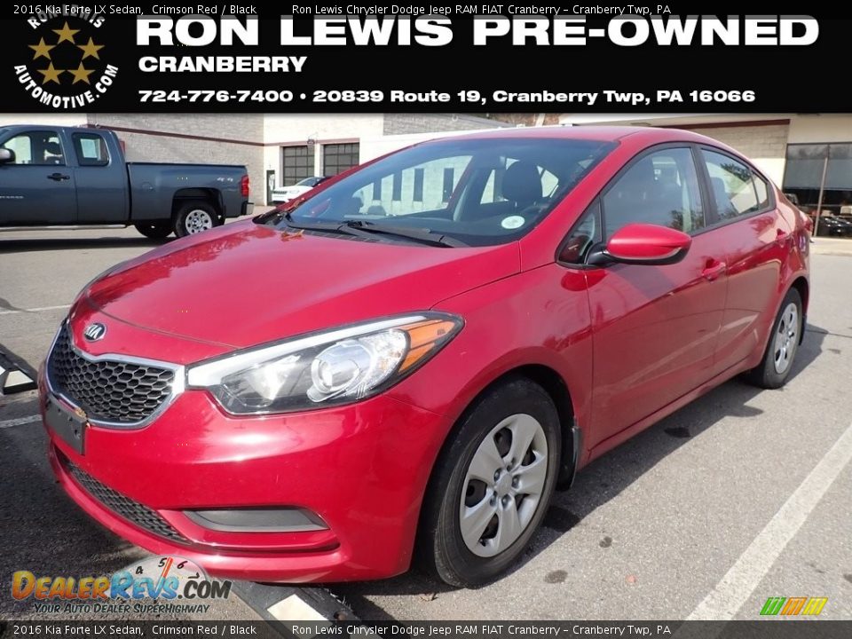 2016 Kia Forte LX Sedan Crimson Red / Black Photo #1