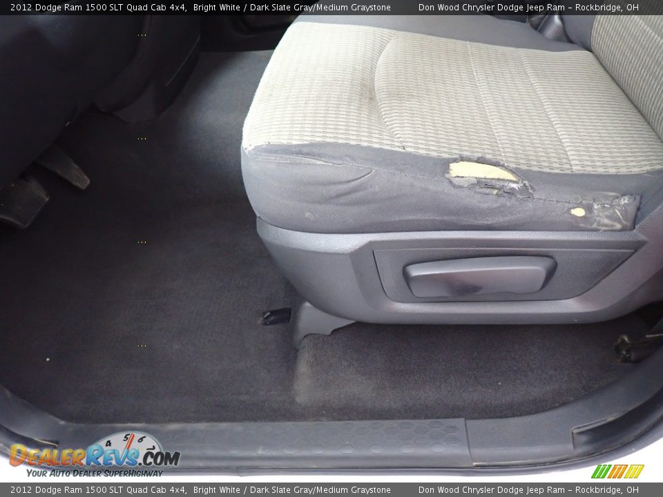 2012 Dodge Ram 1500 SLT Quad Cab 4x4 Bright White / Dark Slate Gray/Medium Graystone Photo #21