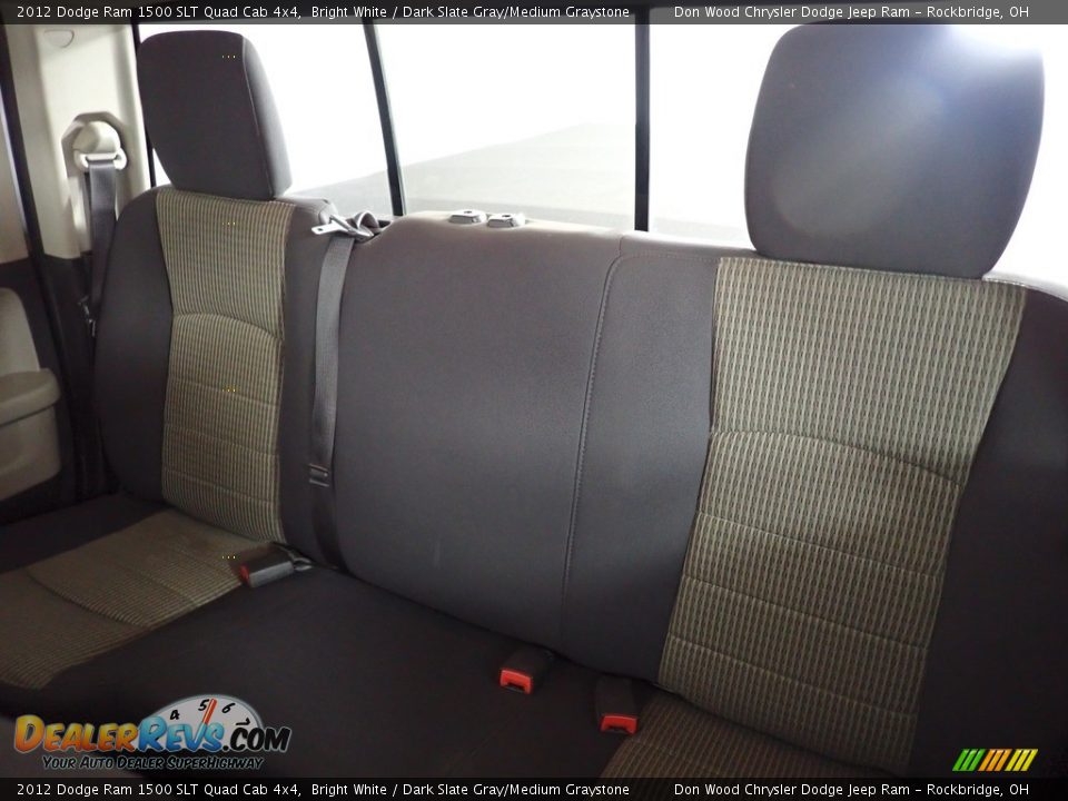 2012 Dodge Ram 1500 SLT Quad Cab 4x4 Bright White / Dark Slate Gray/Medium Graystone Photo #25