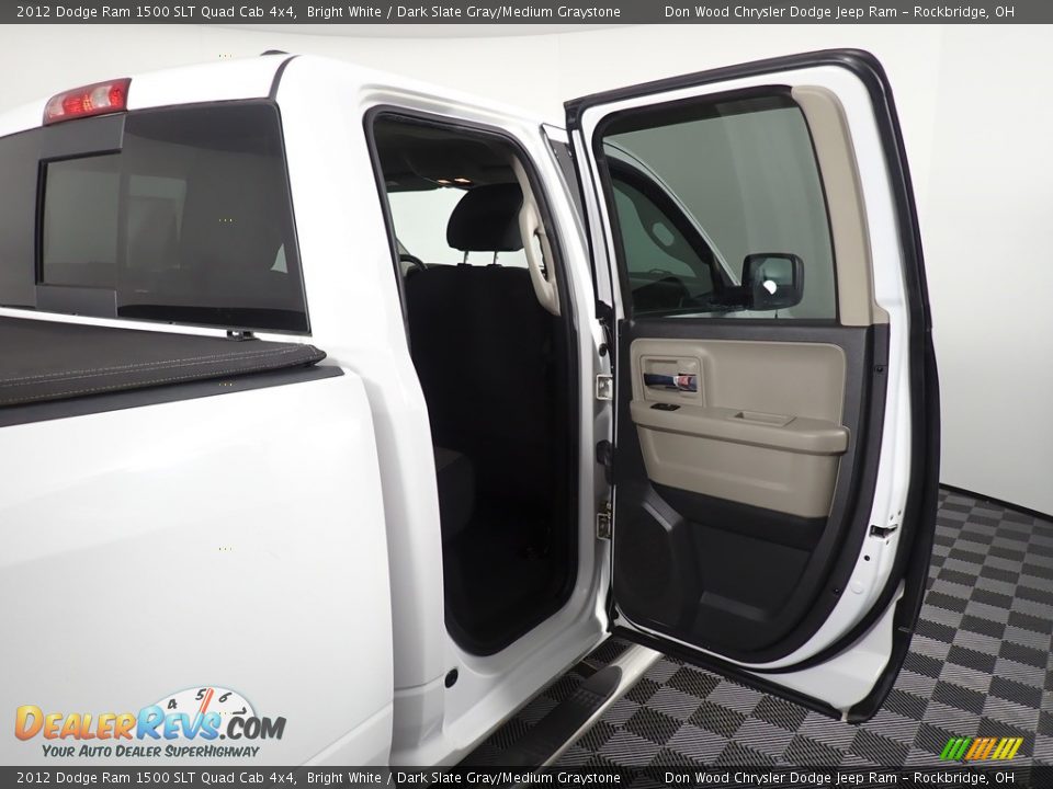 2012 Dodge Ram 1500 SLT Quad Cab 4x4 Bright White / Dark Slate Gray/Medium Graystone Photo #30