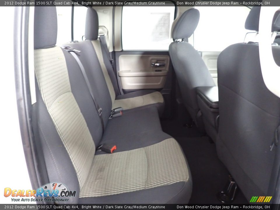 2012 Dodge Ram 1500 SLT Quad Cab 4x4 Bright White / Dark Slate Gray/Medium Graystone Photo #31