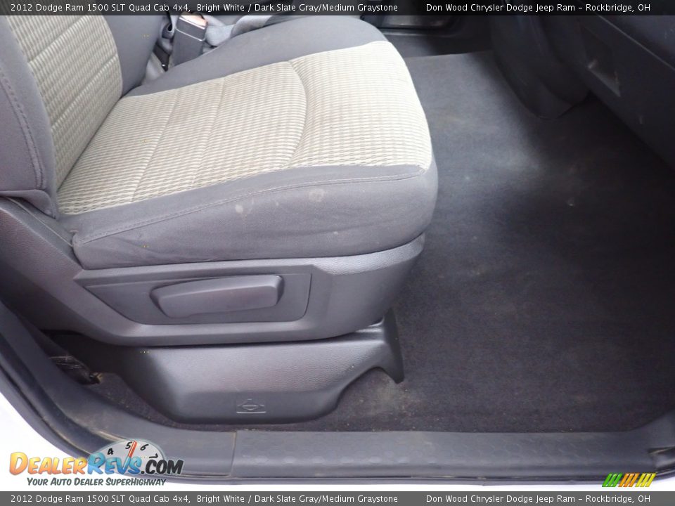 2012 Dodge Ram 1500 SLT Quad Cab 4x4 Bright White / Dark Slate Gray/Medium Graystone Photo #33