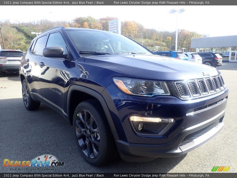 2021 Jeep Compass 80th Special Edition 4x4 Jazz Blue Pearl / Black Photo #3