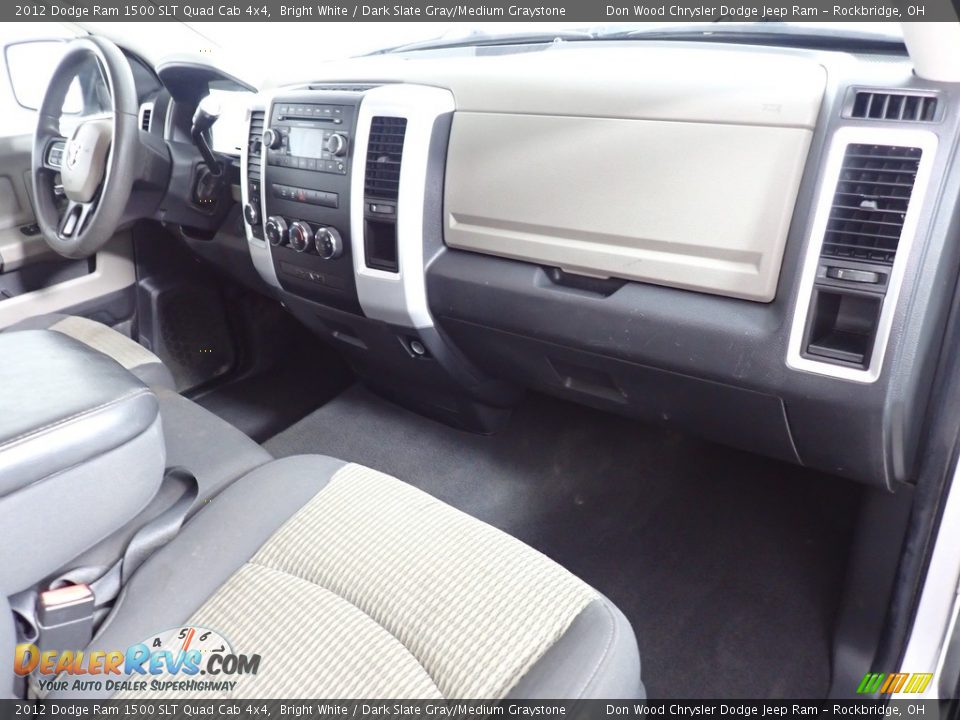 2012 Dodge Ram 1500 SLT Quad Cab 4x4 Bright White / Dark Slate Gray/Medium Graystone Photo #34