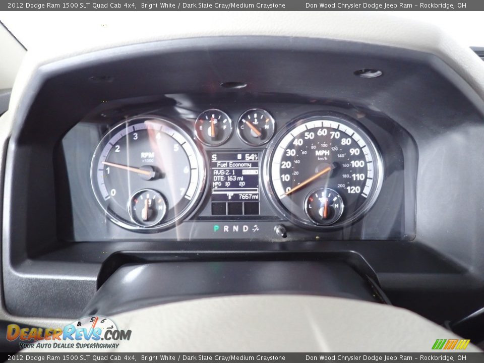 2012 Dodge Ram 1500 SLT Quad Cab 4x4 Bright White / Dark Slate Gray/Medium Graystone Photo #35