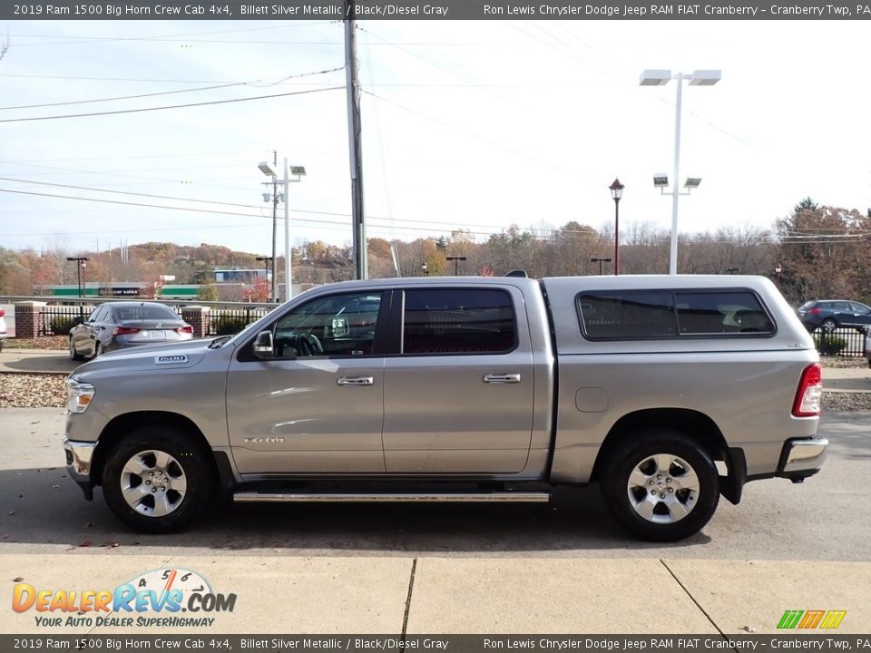 2019 Ram 1500 Big Horn Crew Cab 4x4 Billett Silver Metallic / Black/Diesel Gray Photo #6