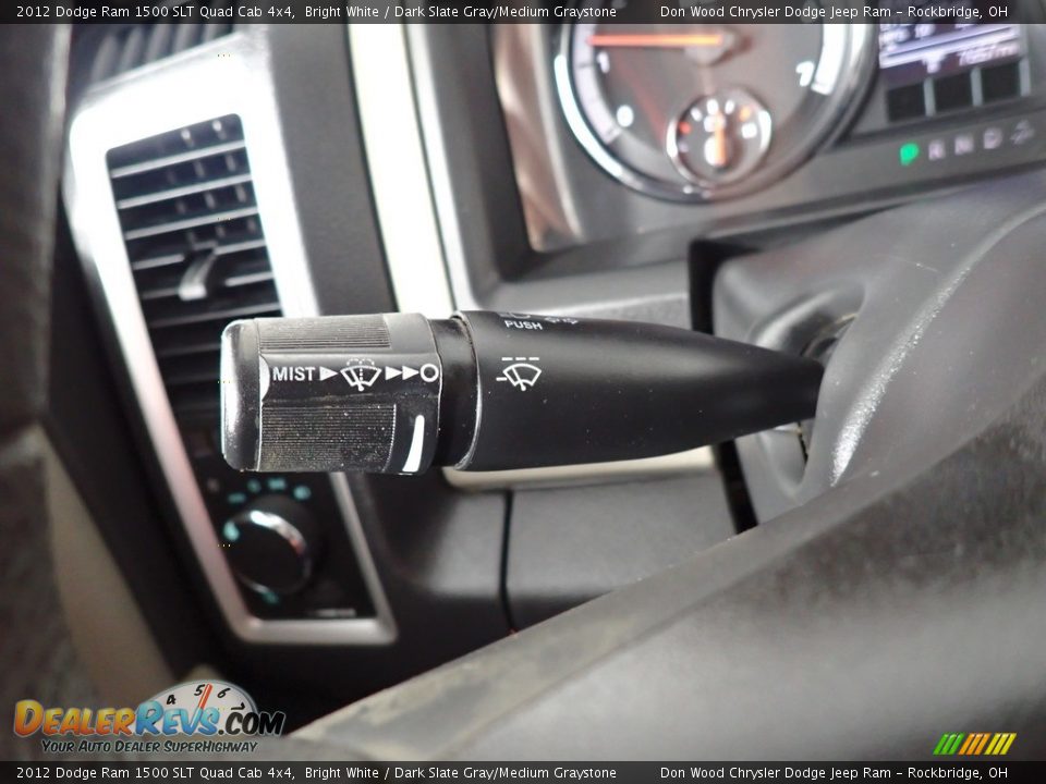 2012 Dodge Ram 1500 SLT Quad Cab 4x4 Bright White / Dark Slate Gray/Medium Graystone Photo #36