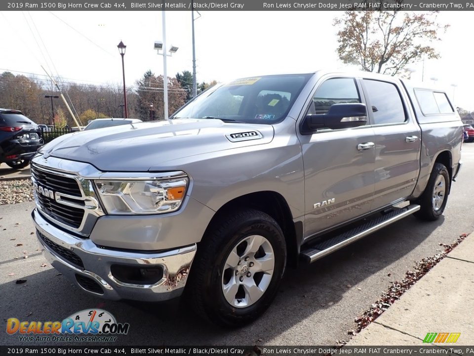 2019 Ram 1500 Big Horn Crew Cab 4x4 Billett Silver Metallic / Black/Diesel Gray Photo #7
