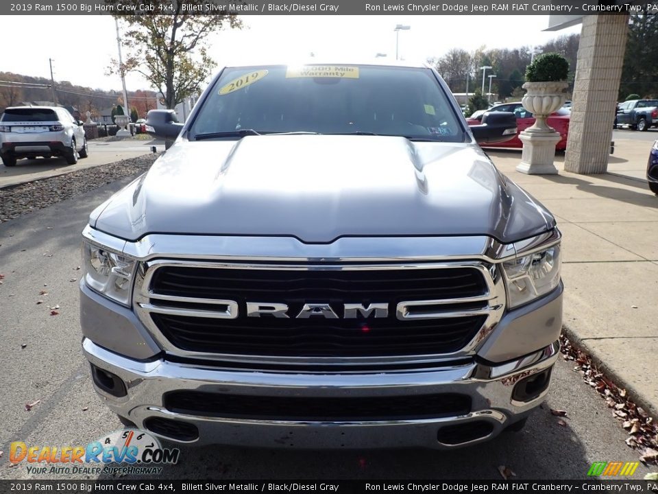 2019 Ram 1500 Big Horn Crew Cab 4x4 Billett Silver Metallic / Black/Diesel Gray Photo #8