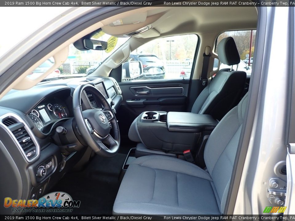 2019 Ram 1500 Big Horn Crew Cab 4x4 Billett Silver Metallic / Black/Diesel Gray Photo #12