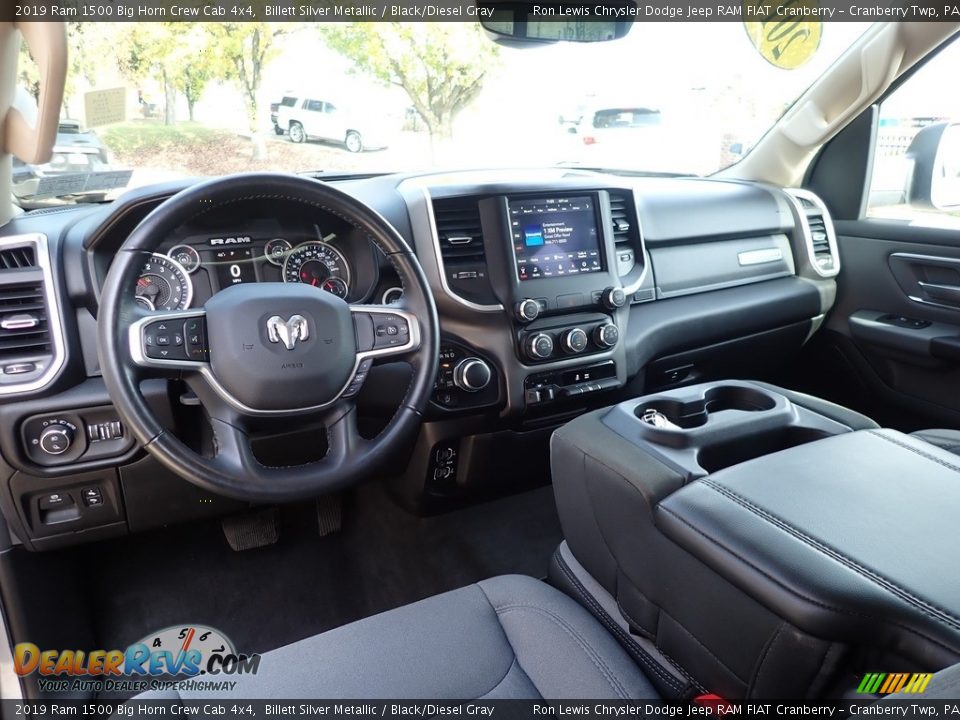2019 Ram 1500 Big Horn Crew Cab 4x4 Billett Silver Metallic / Black/Diesel Gray Photo #14