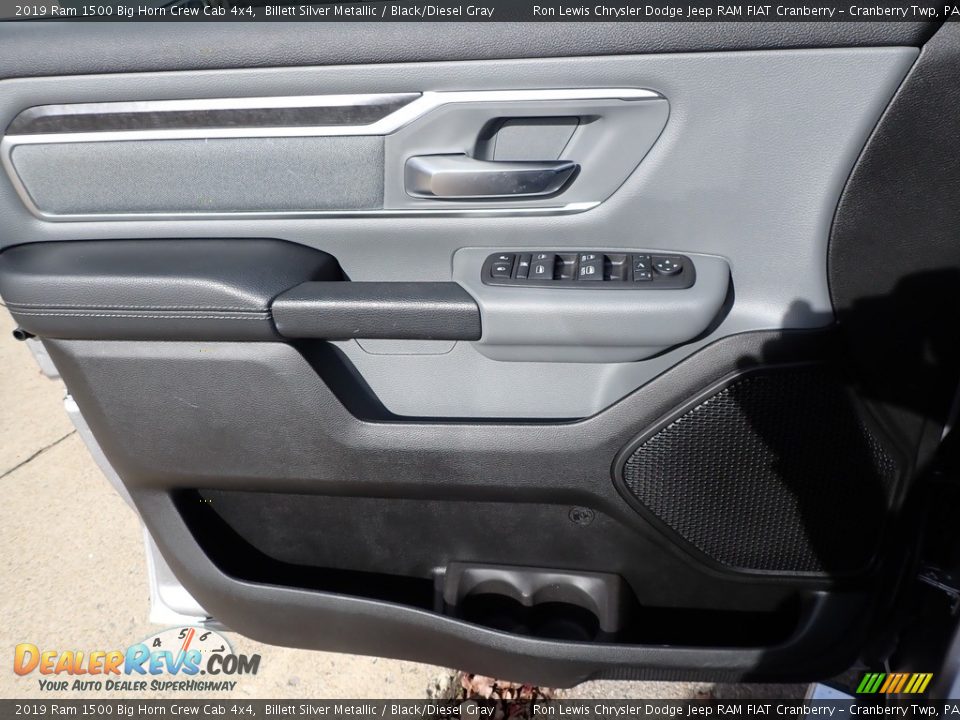 2019 Ram 1500 Big Horn Crew Cab 4x4 Billett Silver Metallic / Black/Diesel Gray Photo #15
