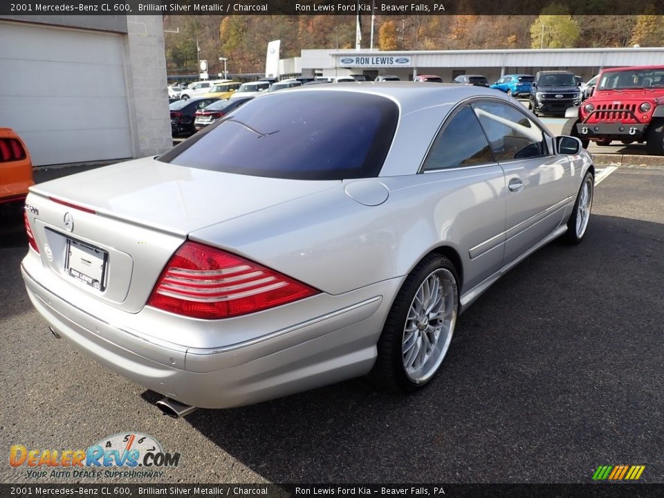 Brilliant Silver Metallic 2001 Mercedes-Benz CL 600 Photo #2