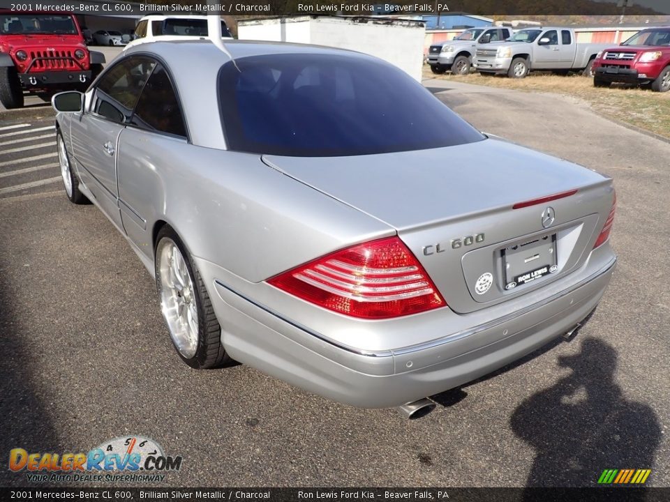 2001 Mercedes-Benz CL 600 Brilliant Silver Metallic / Charcoal Photo #7