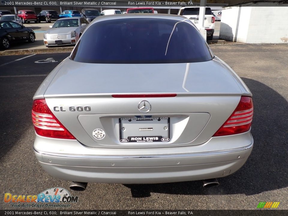 2001 Mercedes-Benz CL 600 Brilliant Silver Metallic / Charcoal Photo #8