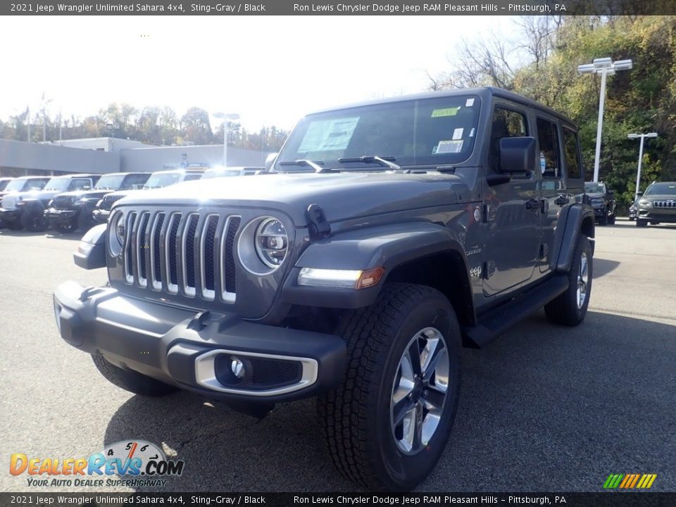 2021 Jeep Wrangler Unlimited Sahara 4x4 Sting-Gray / Black Photo #1