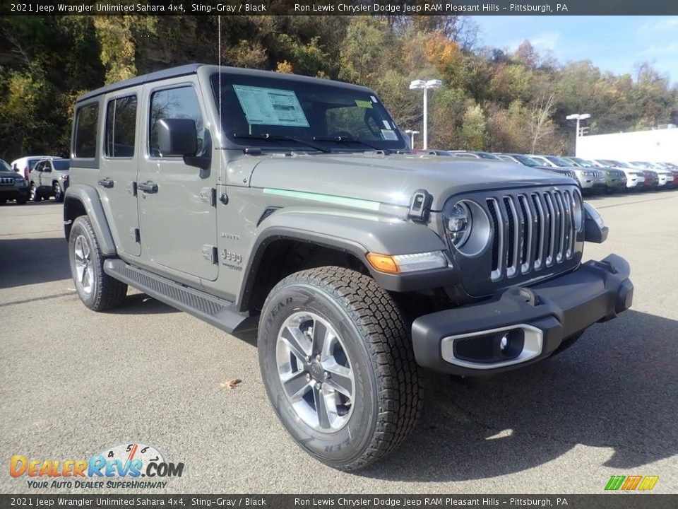 2021 Jeep Wrangler Unlimited Sahara 4x4 Sting-Gray / Black Photo #3